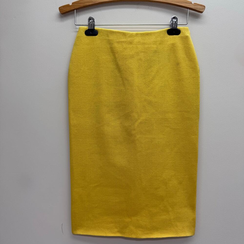 NWOT Ralph Lauren Purple Label Yellow Pencil Skirt sz Small Vibrant Minimalist